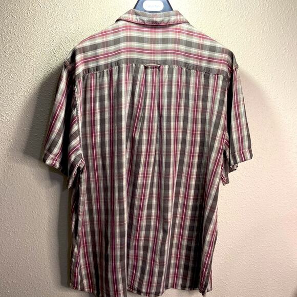SOLD IN EBAY-Nat Nash Men Brown/Burgundy 100% Silk Button Down Shirt Size XXL - Picture 5 of 8
